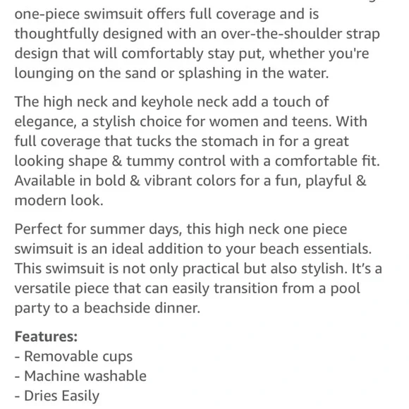 Ellen Tracy High Neck Key Hole One Piece black swimsuit medium 8 slimming sexy​ - Picture 11 of 11